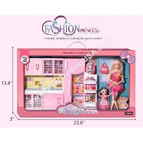 Fashion Doll w/kitchen (12pcs/box)