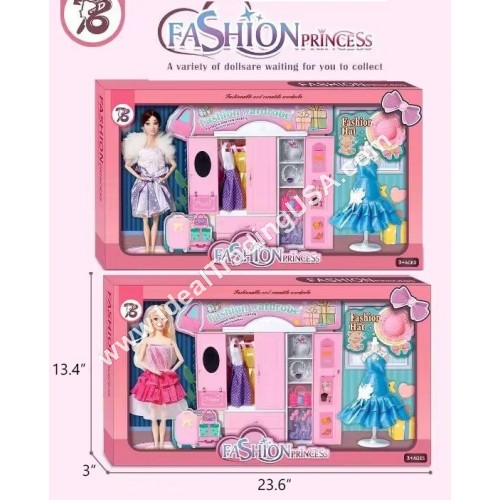 Fashion Doll w/Wardrobe (12pcs/box)
