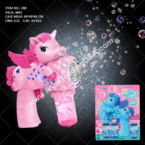 12 Holes Unicorn Bubble Gun (48pcs/box)