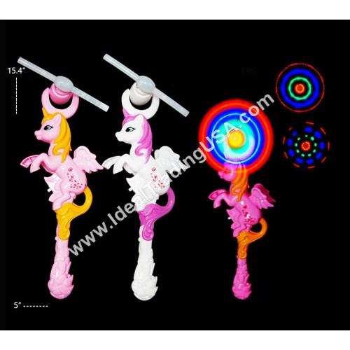 15.5" UNICORN WINDMILL W/ LIGHT & MUSIC (72pcs/box)