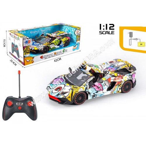 1:12 5 channles rechargable car mix colors (12pcs/box)