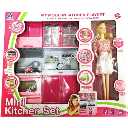 B/O Kitchen set w/music & lights (12pcs/box)
