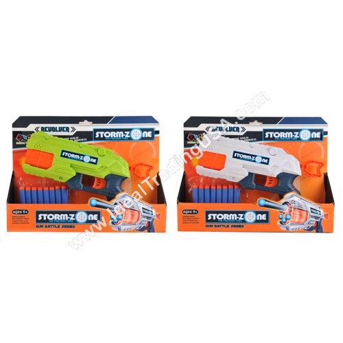 Dart Gun Revolver Green/White colors(36pcs/box)