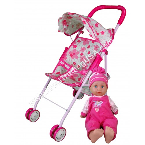 Doll Stroller w/ 14inch Doll (12pcs/Box)