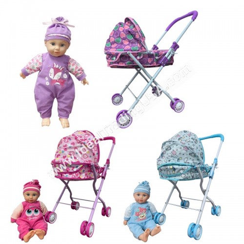 Doll Stroller with 14 inch Doll (12pcs/Box)