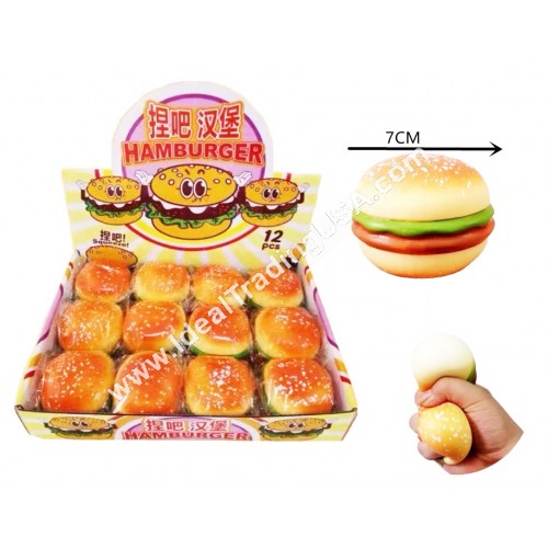 Squishy Toy Hamburger (16dz/box)