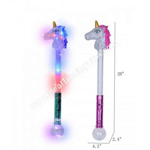 20" Light up Unicorn wand (72pcs/box)