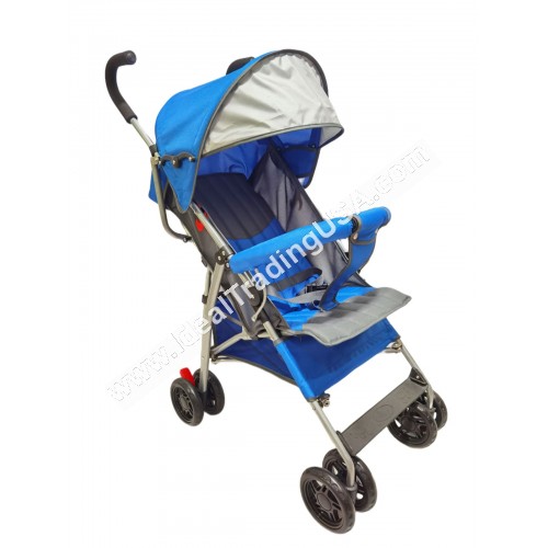 "TRAVELER" Two Position Stroller with Rounded Extended Canopy Bumper,Basket and Foam Handleds,Silver Frame (4pcs/box) CBF: 5.01 WT: 51.63 lbs