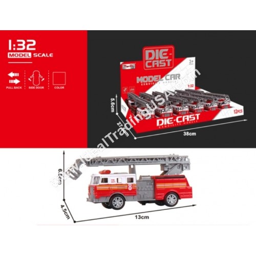 1:32 P/B Metal Fire Truck (12dz/box)