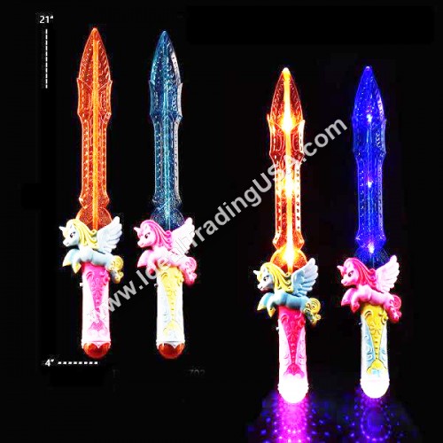21" Flasing Unicorn Sword (8 dozen/box)