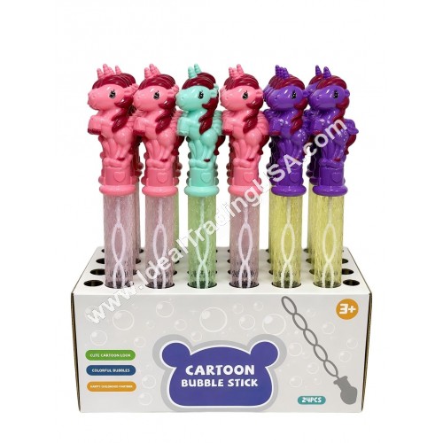 Unicorn Bubble Wand (4display/box)