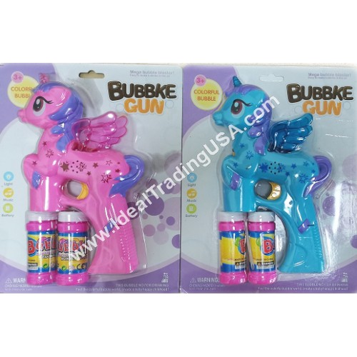 Unicorn Bubble Guns w/ Wings (48pcs/Box)