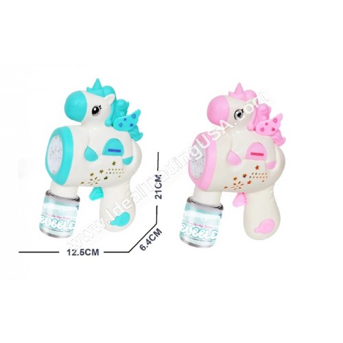 10 Holes Unicorn Bubble Gun (48pcs/box)