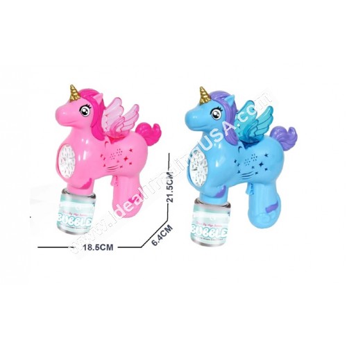 10 Holes Unicorn solid Bubble Gun (48pcs/box)