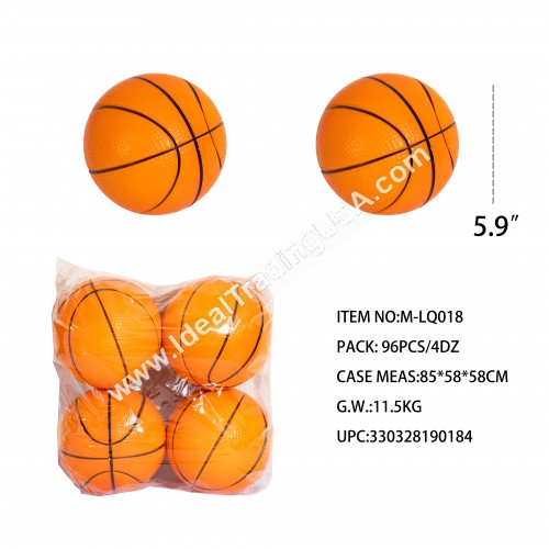 Foam Basketball 15cm (20 pack/box) (4balls/pack)