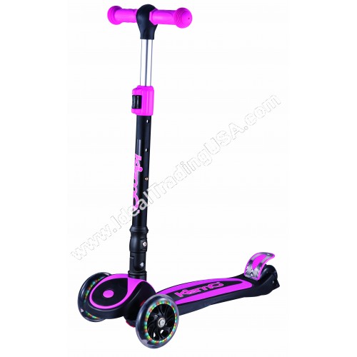 Pink Foldable 3 Wheel Scooter (6pcs/Box)