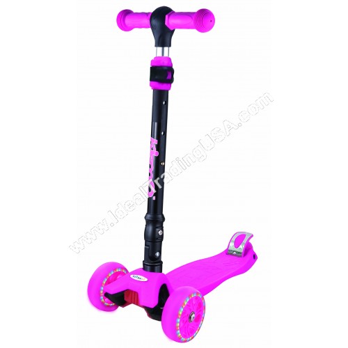 Pink Foldable 3 Wheel Scooter (6pcs/Box)