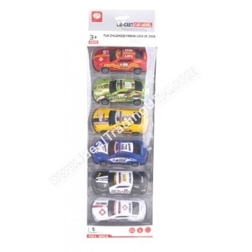6PCS Pull Back Alloy Car Set (60pcs/box)