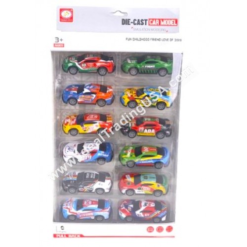 12PCS Pull Back Alloy Car Set (60pcs/box)