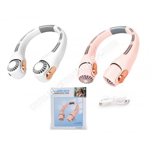 Rechargeable Neck Fan w/ Rotating Head (36pcs/box)