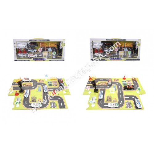 Pull Back Cars and Map Set (30pcs/box)