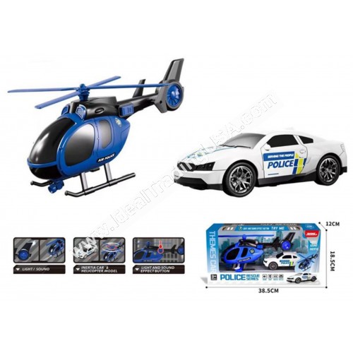 Police Car & Helicopter Set (24pcs/box)