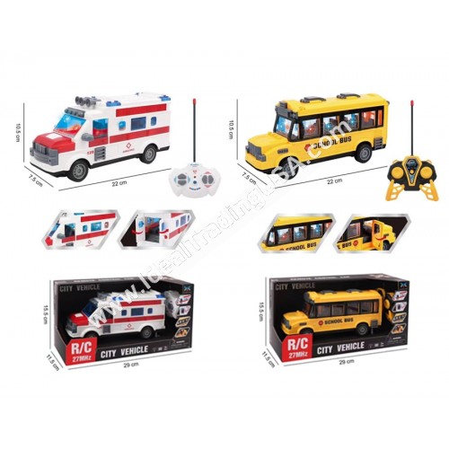 R/C School Bus-Ambulance (24pcs/box)