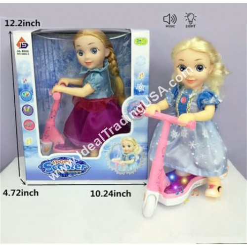 Doll on Scooter with Lights & Music (12pcs/ctn)