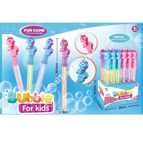 Unicorn Bubble Wand (4Disp/Box)
