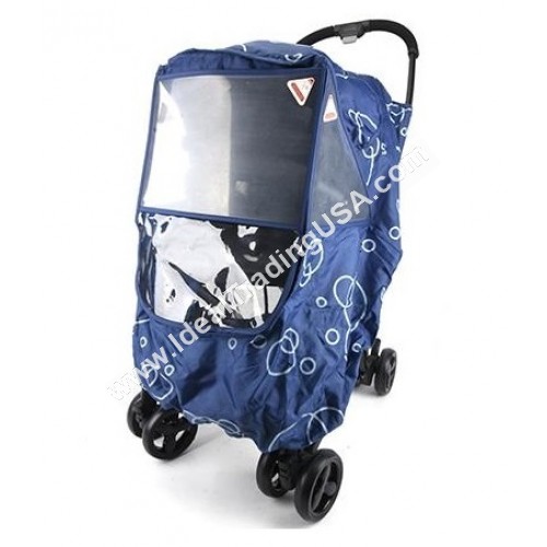 Stroller Rain Cover-Printed Blue (12pcs/box)