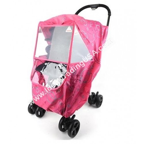 Stroller Rain Cover-Printed Pink (12pcs/box)