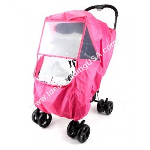 Stroller Rain Cover-Plain Pink (12pcs/box)