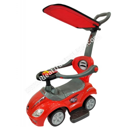 Ride On Push Red Car w/ canopy (1pcs/box)