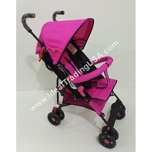 "TRAVELER" Two Position Stroller with Rounded Extended Canopy Bumper,Basket and Foam Handleds,Silver Frame (4pcs/box) CBF: 5.01 WT: 51.63 lbs