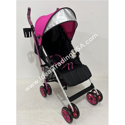 All Town Rider Multiposition Lightweight Aluminion Stroller w/Sun Visor & Basket Pink (1pcs/box)  CBF: 2.06 WT: 16lbs
