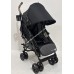 Urban Gear Rider light weight 4positions aluminium stroller w/black frame, quilted padding & large canopy black (1pcs/box)