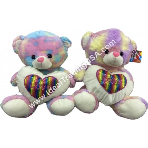 Teddy Bear Rainbow 12" (36pcs/box)