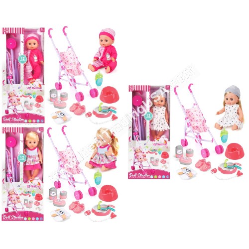 14" Doll w/stroller (9pcs/box)