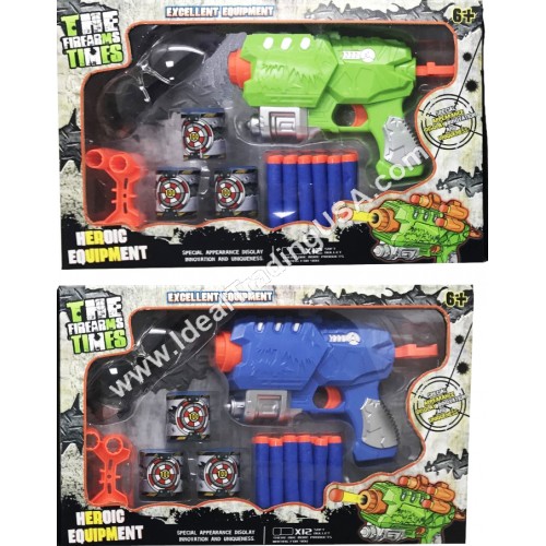 Soft Bullet Gun set with Glasses&Targets (30pcs/Box)