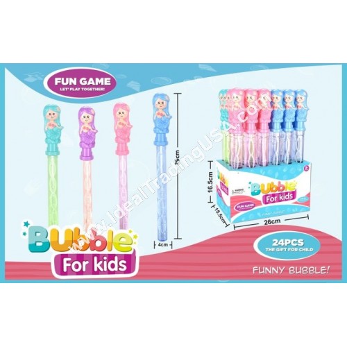 Mermaid Bubble Wand (4DP/Master Box) (24pcs/DP)