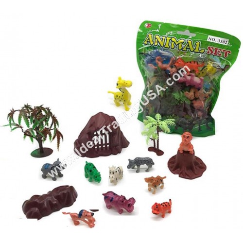 Animal Set PVC bag (180pcs/box)