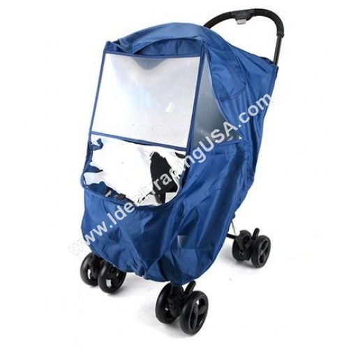 Stroller Rain Cover-Plain Blue (12pcs/box)