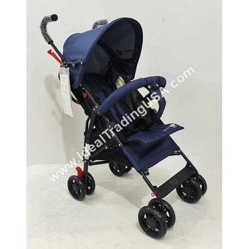 "TRAVELER" Two Position Stroller with Rounded Extended Canopy Bumper,Basket and Foam Handleds,Silver Frame (4pcs/box) CBF: 5.01 WT: 51.63 lbs