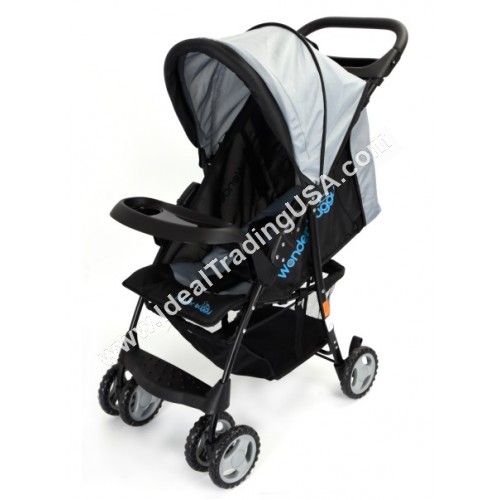Easyrider Multiposition one hand fold Compact Stroller w/round Canopy& basket Black (2pcs/box) CBF: 3.06 WT: 24.99lbs