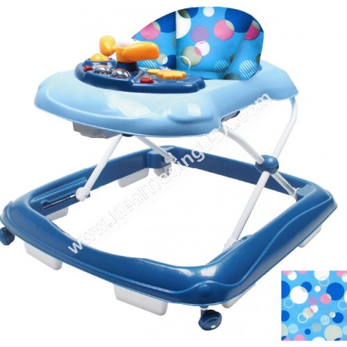 Baby Walker  w/ Removable Toy Tray, Sound &Lights Blue (1pcs/box) CBF: 1.75 WT: 8.70lbs